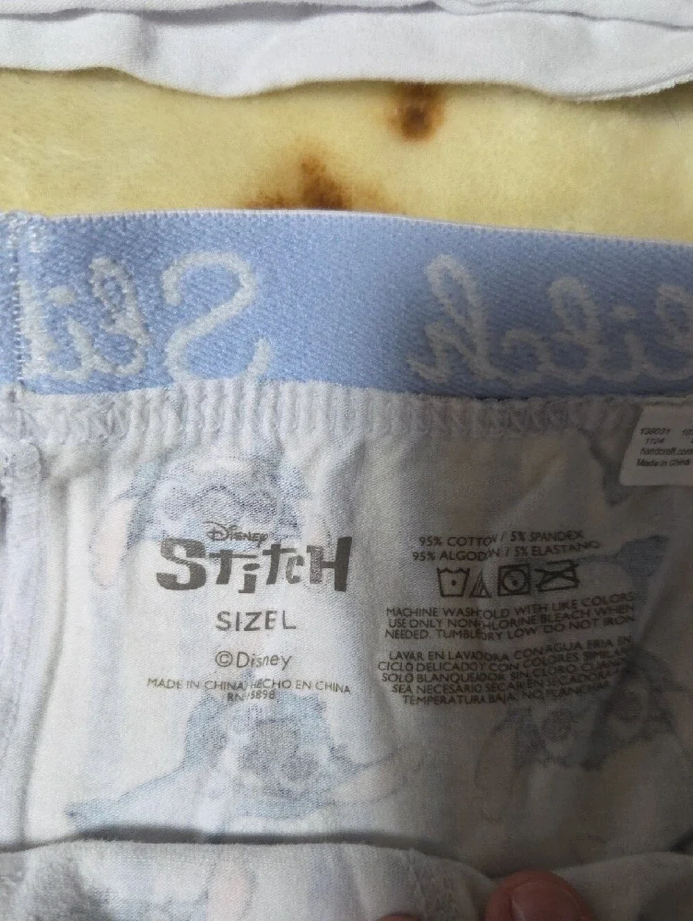 Disney Stitch 'Just Chill' Pajama Cami & Shorts Set - Light Blue & White